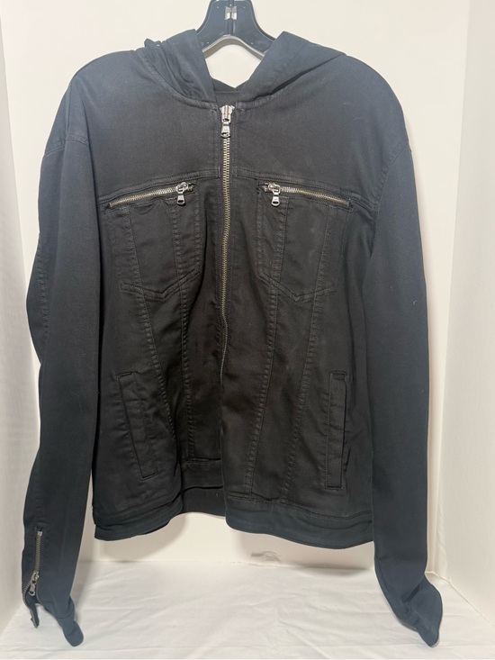 John Varvatos Other - John Varvatos Black Zip-Up Hooded Sweater with Chest Zippers